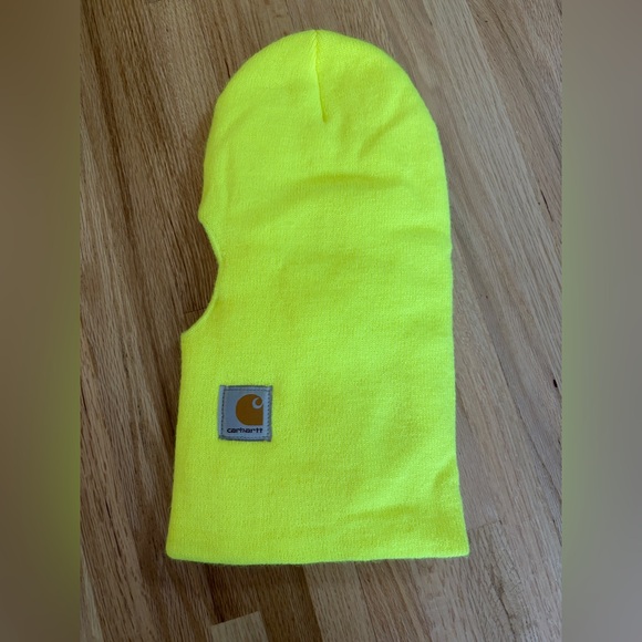 Carhartt Ski Face Mask Thinsulate Flex Hat OSFA Neon Yellow Made in USA - Picture 1 of 4